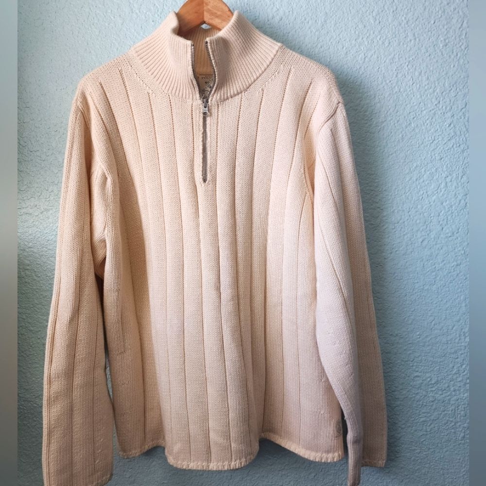 Ralph Lauren MFG POLO Jeans quarter zip up pullover sweater